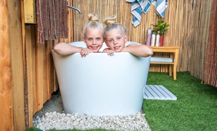 The outdoor bathtubs